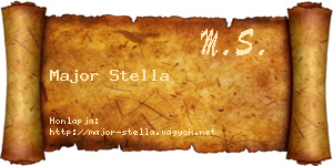 Major Stella névjegykártya