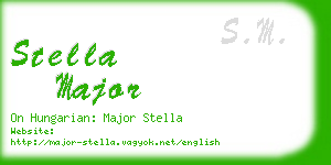 stella major business card